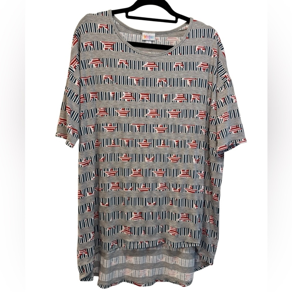 Stars‎ and Stripes LuLaRoe Irma top